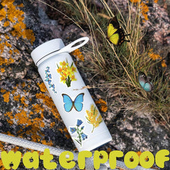 200 PCS Mixed Flower Butterfly Stickers