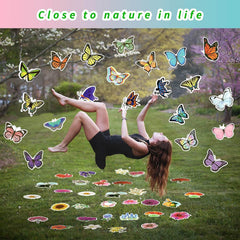 200 PCS Mixed Flower Butterfly Stickers