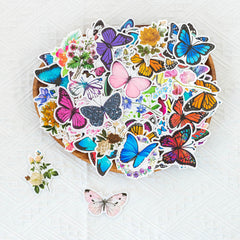 200 PCS Flower Butterfly Stickers