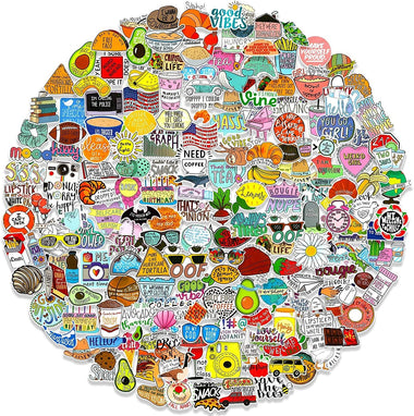 200 PCS Funny Vine Water Bottle Stickers