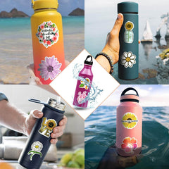 200 PCS Inspirational Sunflower Stickers Motivational Decals