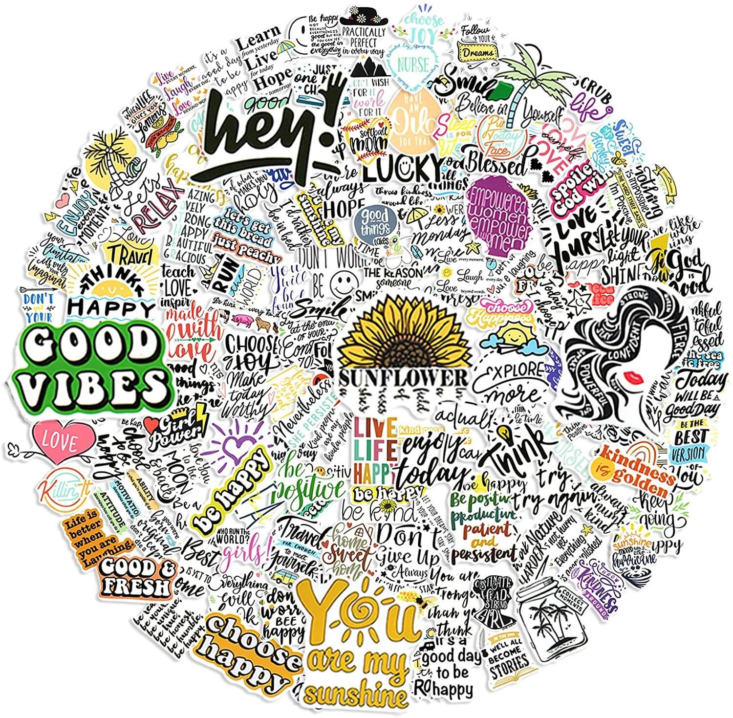 200 PCS Inspirational Words Stickers