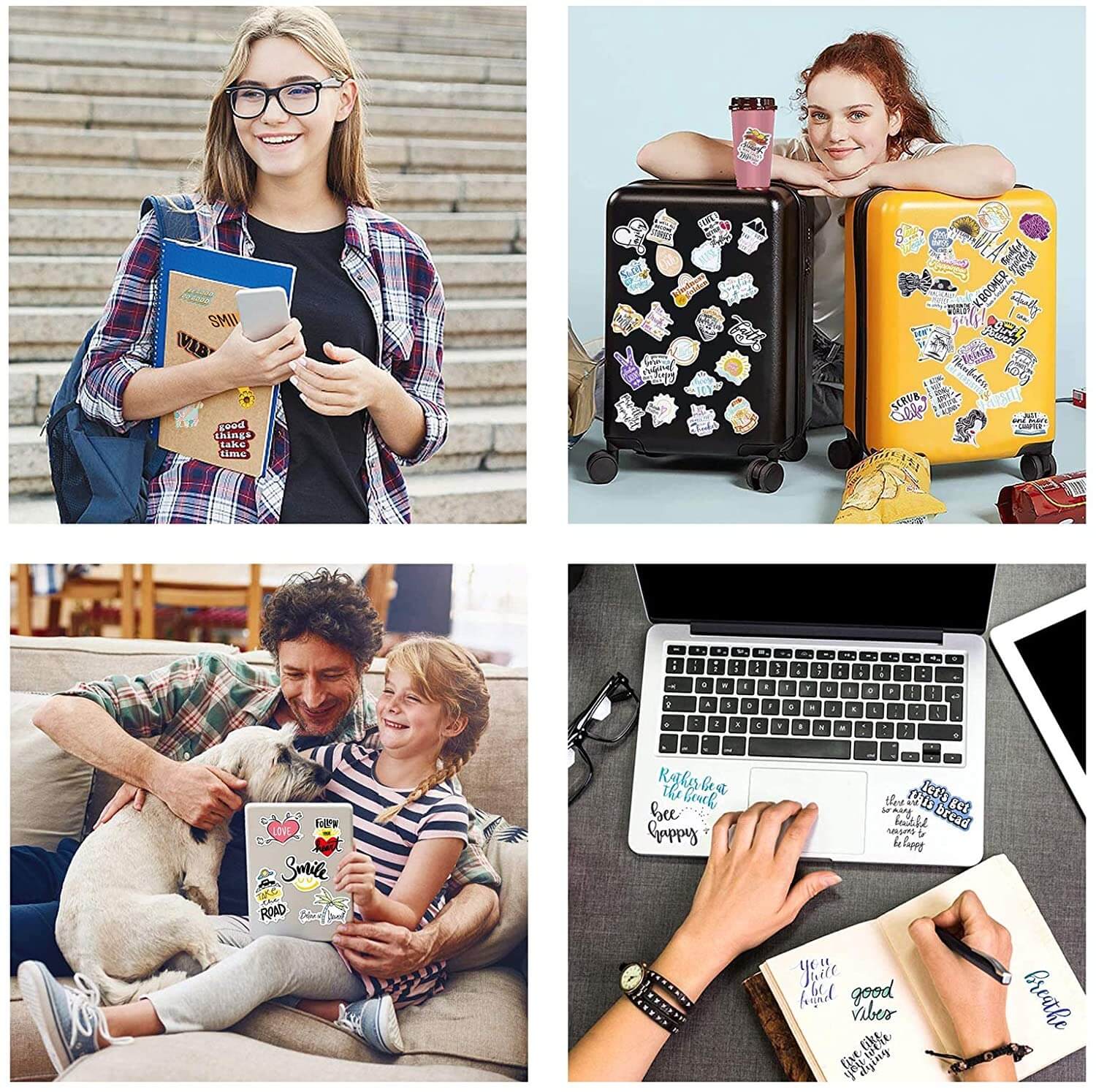 200 Pcs Inspirational Stickers Pack Motivational Quote Stickers for Laptop Water Bottles Book