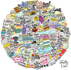 200 Pcs Inspirational Stickers Pack Motivational Quote Stickers for Laptop Water Bottles Book