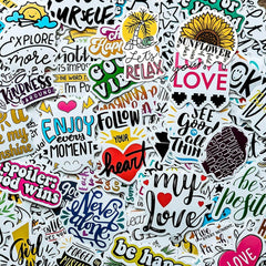 200 Pcs Inspirational Stickers Pack Motivational Quote Stickers for Laptop Water Bottles Book