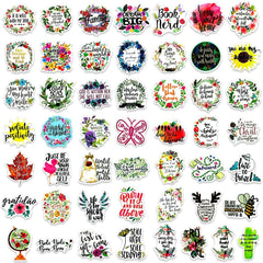 200 Pcs Inspirational Words Stickers Trendy Vinyl Positive Sticker