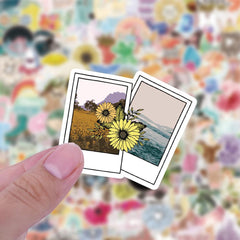 200 Pcs Summer Fresh Graffiti Stickers Luggage Notebook Refrigerator Decoration Stickers