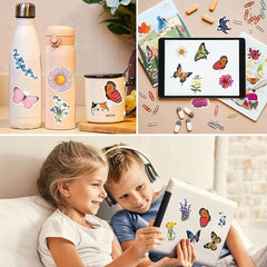 208 PCS Mixed Flower and Butterfly Stickers