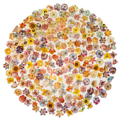 240 PCS Vintage Flower Gilded Planner Sticker Sack