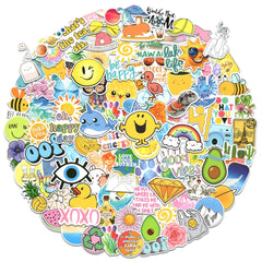 250 Pcs Small Fresh Series of Graffiti Stickers Notebook Skateboard Luggage Waterproof Stickers