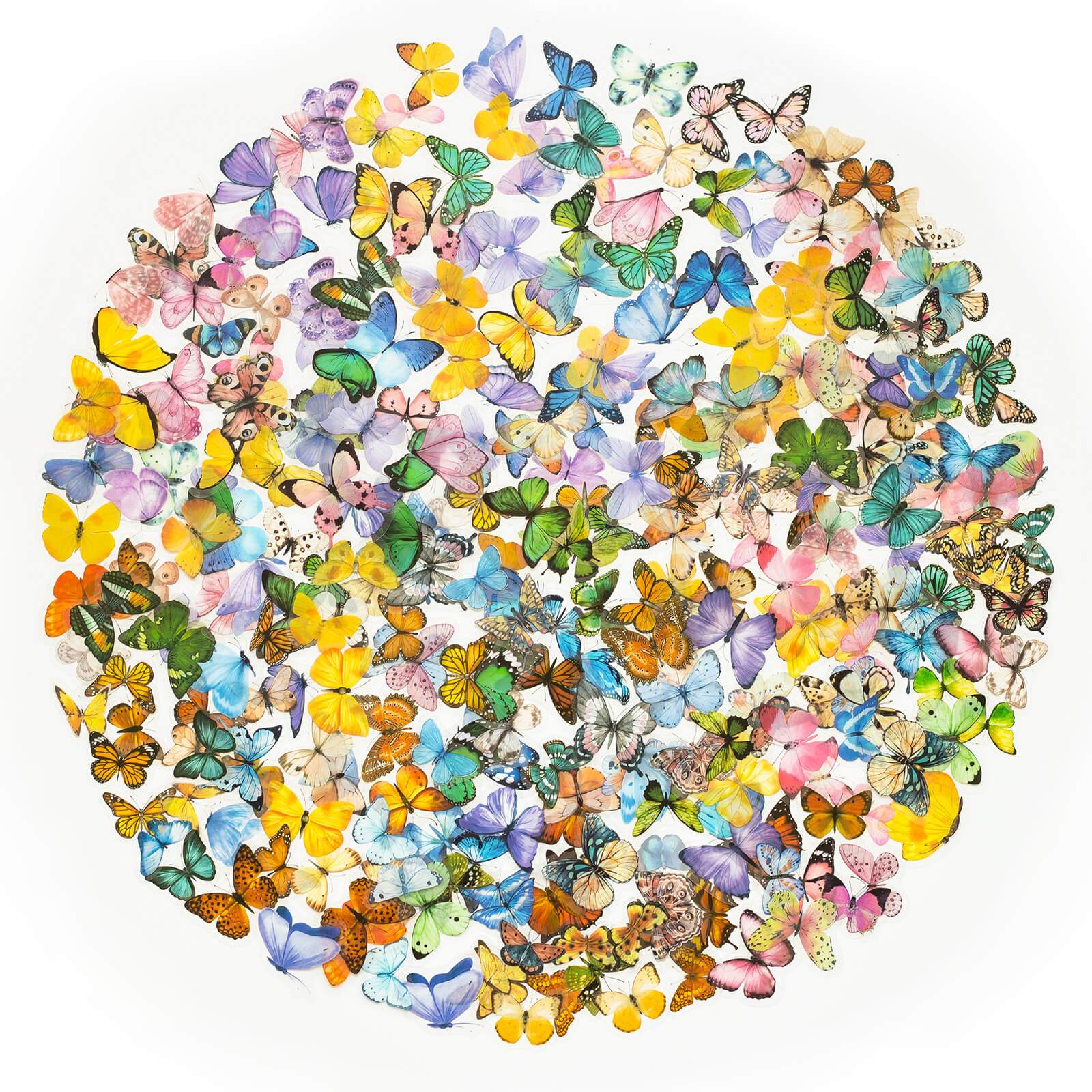 320 Pcs Vintage Butterfly Clear Stickers Colorful Butterfly DIY Scrapbook Sticker Pack