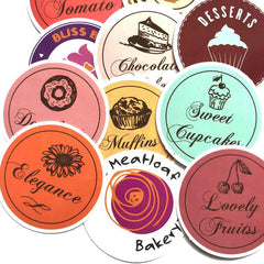 35 Pcs Baking Cakes Vinyl Cute VSCO Decal Stickers for Laptop Skateboard Notebook