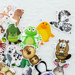 100 PCS Cute Animal Theme Stickers