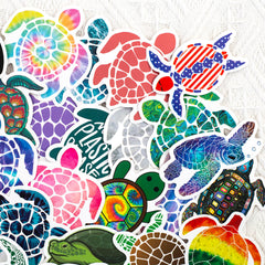 41 Pcs Cute Sea Turtles Trendy VSCO Kids Friendly Stickers for Water Bottle
