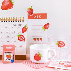 45 Pcs Mini Cute Strawberry Scrapbook Stickers Decorative Decals for Water Bottle Computer