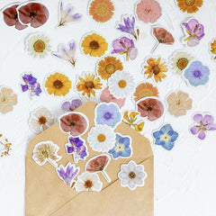 46 Pcs Mini Creative Flower Stickers DIY Graffiti Decals for Scrapbook Notebook