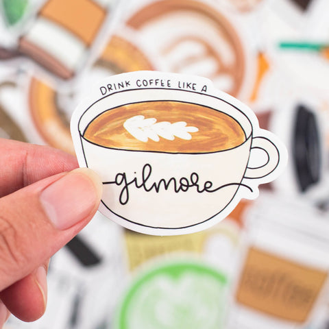49 Pcs Cartoon Coffee Stickers Graffiti Waterproof Decals for Car Skateboard
