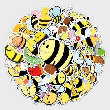 50 PCS Bee Inspirational graffiti Vinyl Waterproof Stickers for Laptop