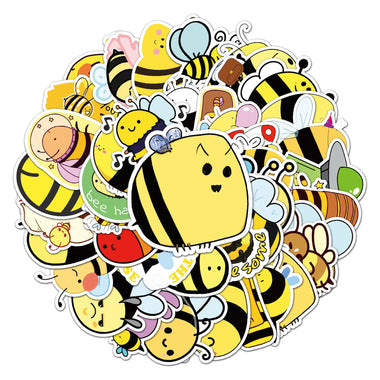 50 PCS Bee Inspirational graffiti Vinyl Waterproof Stickers for Laptop