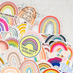 50 PCS Colorful Rainbow Stickers(Buy 1 get 1 Free)