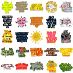 50 PCS Colorful Flower Inspirational Stickers