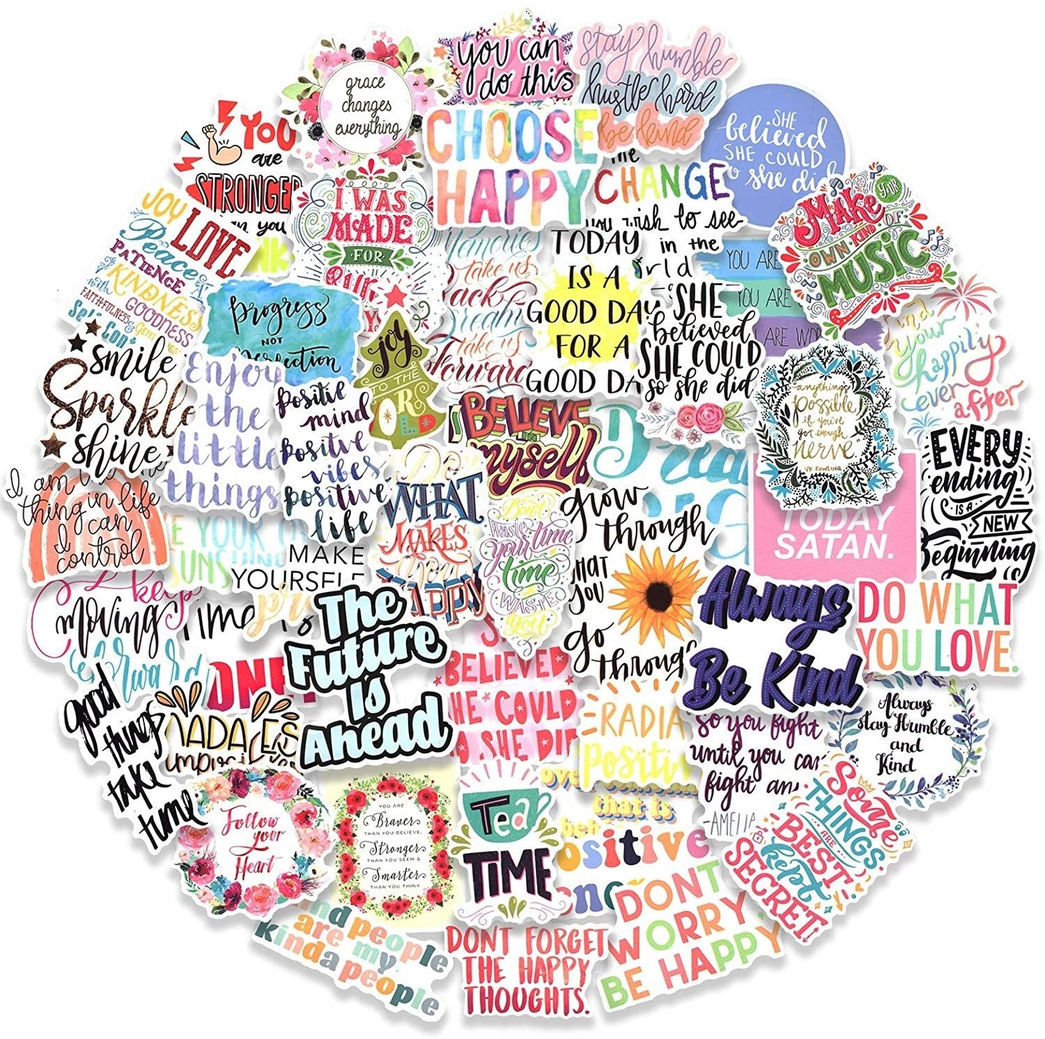 50 PCS Future Inspirational Words Stickers