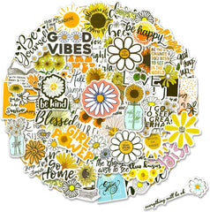 50 PCS Inspirational Daisy Love Stickers