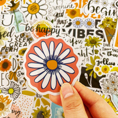 50 PCS Inspirational Daisy Love Stickers