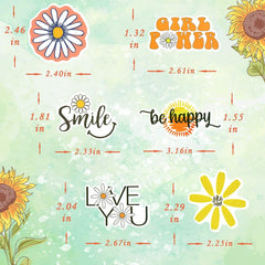50 PCS Inspirational Daisy Love Stickers