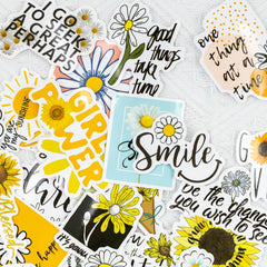 50 PCS Inspirational Daisy Love Stickers