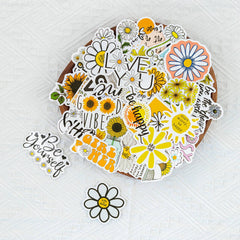 50 PCS Inspirational Daisy Love Stickers
