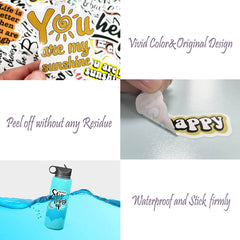 50 PCS Inspirational Quote Stickers for Teens and Adults