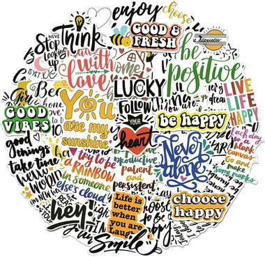 50 PCS Inspirational Quote Stickers for Teens and Adults