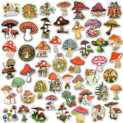 50 PCS Mushroom Stickers