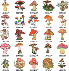 50 PCS Mushroom Stickers