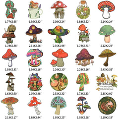 50 PCS Mushroom Stickers