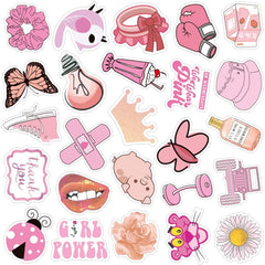 50 PCS Pink VSCO Stickers for Hydroflask