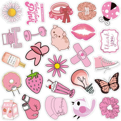 50 PCS Pink VSCO Stickers for Hydroflask