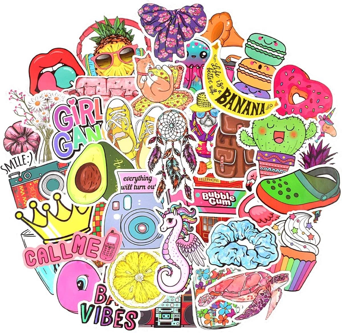 50PCS  VSCO Stickers for Teen Girls Cute Stickers