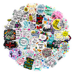 50 PCS Waterproof Positive Stickers