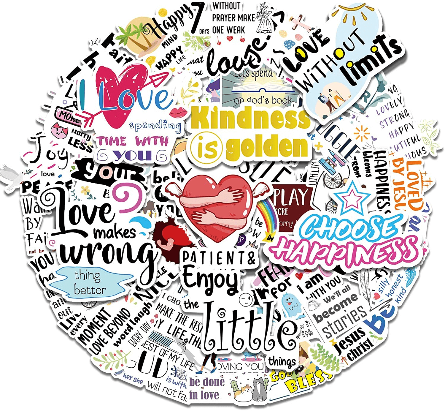 50 PCS Love Without Limits Stickers