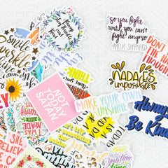50 PCS motivational Word Stickers
