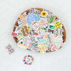 50 PCS motivational Word Stickers