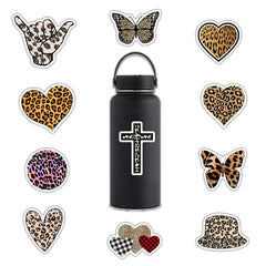 50 PCs Leopard-Print Sexy Elegant Waterproof Vinyl Stickers for Laptop Waterbottle