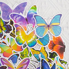 50 Pcs Colorful Butterfly Water Vinyl Stickers for Kids Teens Adults(Buy 1 get 1 Free)