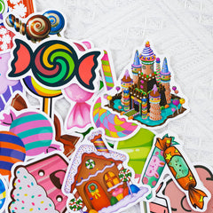 50 Pcs Colorful Candy Waterproof Stickers for Hydroflasks Waterproof