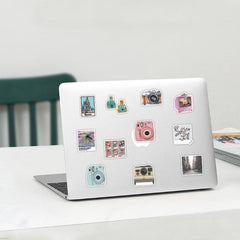 50 Pcs Cute Aesthetic Girls Cartoons Camera Stickers for Water Bottles Laptop Phone