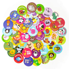 50 Pcs Cute Animal Reward Stickers Waterproof Graffiti Stickers for Kids