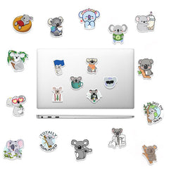50 Pcs Cute Koala Cartoon Stickers Lovely Animal Waterproof Decals