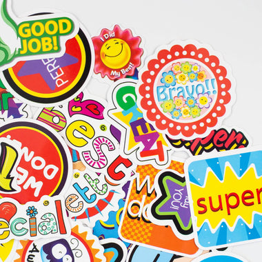 50 Pcs Cute Positive Stickers for Kids Inspirational Rewards Decals